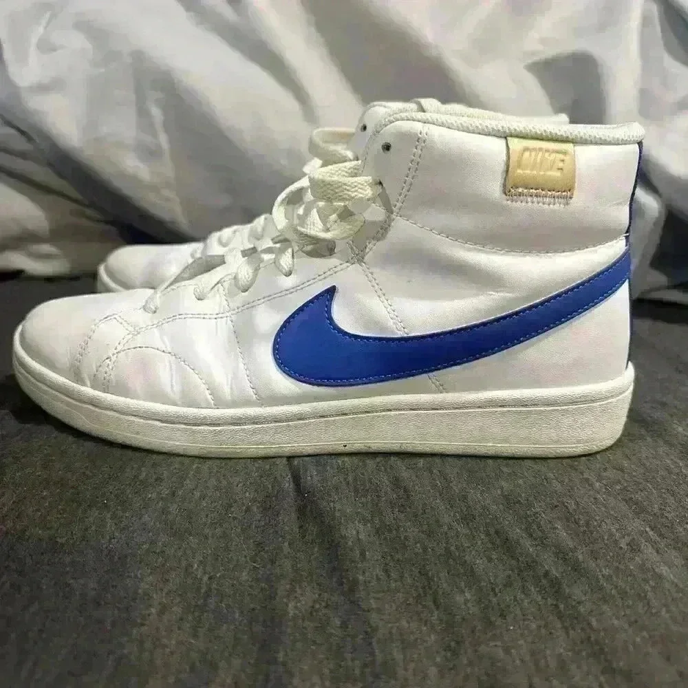 MENS Nike COURT ROYALE 2 MID Basketball Sneakers ‘White Game Royal’ Size 8 - Picture 3 of 7